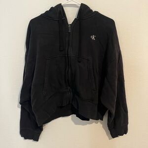 Calvin Klein Charcoal Zip-Up Hoodie